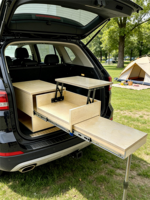 Kit de cuisine d'extérieur pour camping, système de tiroirs pour camping-car, table de travail pour coffre de voiture