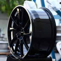 Jantes forgées TITAN FORCE 20x9 20x10.5 pouces 5x112 5x130 Noir brillant avec bord usiné compatibles Mercedes ML63 SL550 G Wagon CL500 E350