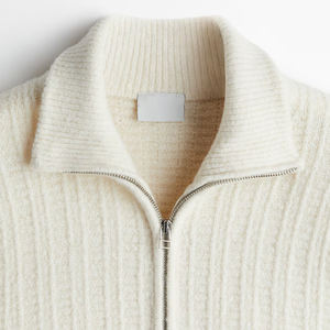 Suéter Cárdigan Personalizado para Hombre con Cierre 3D y Logotipo Frontal, Chaqueta de Punto de Algodón, Prenda de Punto Única - Product Image 2