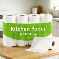 Rollo de Papel de Cocina Ecológico de 2 Capas, Desechable, Calidad de Exportación para Europa, Medio Oriente y Mercados Globales al por Mayor