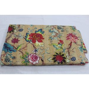 Cubrecama y Colcha Kantha Más Vendidos, Hechos a Mano, de Algodón Estampado, Lavables, Suaves, Ecológicos, Decoración para el Hogar, Regalo de Inauguración - Product Image 2