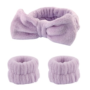 Gmagic Lavage du visage Spa Maquillage Cosmétique Bandeau Fluffy Bandeau Soft Carol Fleece Bow Bandeau pour femmes - Product Image 2