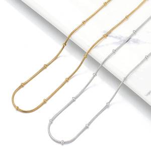 Collar de Cadena de Serpiente de 0.9 mm de Grosor y 405 cm de Largo con Cierre de Bola de Acero Dorado para Uso Diario - Product Image 1
