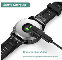 Adaptateur de chargeur USB-C pour Venu3/3S/fenix7/7x/5s/6/6X, conception en forme de L, charge et synchronisation des données