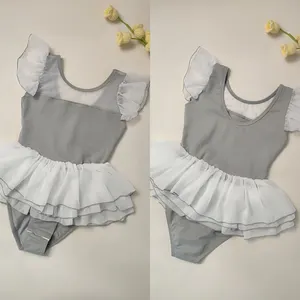 Phổ biến chất lượng tốt tùy chỉnh màu trắng Ballet leotard tutu cho cô gái