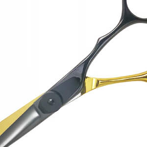 Nouvelles Ciseaux de Coiffure Professionnels Bicolores en Acier Inoxydable à Haute Teneur en Carbone avec Logo Personnalisé et Lames Tranchantes - Product Image 5