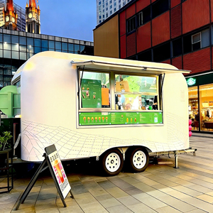 Carrito Geométrico Blanco y Verde de 4 Ruedas de Acero Inoxidable para Calles Cercanas a la Ciudad, Ideal para Servir Espresso Premium, Cold Brew y Helados - Product Image 2