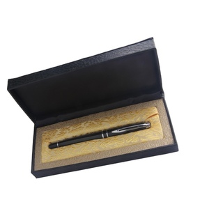 wholesale cheap set gift metal swiss ball pen with PU box