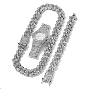 Offre Spéciale 3 pièces/ensemble or hommes montre ensemble de luxe aimant boucle diamant montres cadeau ensemble hommes Quartz montre-bracelet Reloj Mujer - Product Image 2