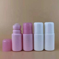 Chine Fabricant Personnalisé 30ml Rond HDPE En Plastique Vide Rouleau Déodorant Bouteille Blanc Rose Couleur pour Hommes Femmes Bouteilles En Plastique