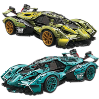Moyu MY88001, Coche Deportivo de Alta Tecnología MOC Green Bull, Vehículo de Control Remoto, Bloques de Construcción para Armar, Juguetes de Ladrillos