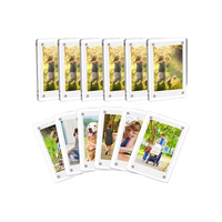 Cadre photo numérique transparent double face moderne Impression UV Cadre photo magnétique décoratif en plastique acrylique