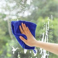 Serviette de nettoyage en microfibre écologique tout usage carrée 30x30cm pour le nettoyage des sols de cuisine, l'élimination de la poussière et le séchage de la vaisselle