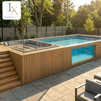 Piscine hors sol en fibre de verre FRP de 20 pieds pour jardin, jacuzzi et spa, idéale pour l'extérieur