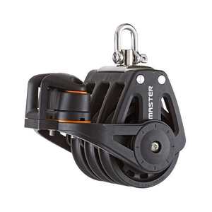 Poulie rotative à trois roues Master BP-0612FE avec roulement à billes, diamètre de roue 60 mm, diamètre de câble 12 mm pour quincaillerie marine - Product Image 1