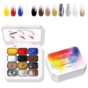 เจลทำเล็บแบบไล่สี 12 ช่องสี โอเบร เจลยูวีสำหรับทาเล็บ เจลไล่เฉดสีแบบด้าน ความอิ่มตัวสูง สำหรับร้านทำเล็บและใช้เองที่บ้าน - Product Image 4