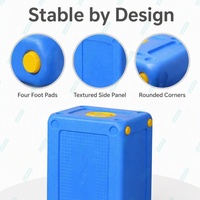 Asiento Apilable Portátil para Estudiantes, Cubo de Plástico para Aula, Taburete para Clases de Música con Asa Oculta