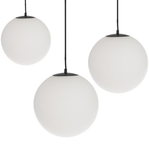 Đèn thả pha lê hình cầu đơn giản hiện đại, đèn chùm thủy tinh opal, chụp đèn hình cầu cho phòng khách, phòng ngủ - Product Image 1