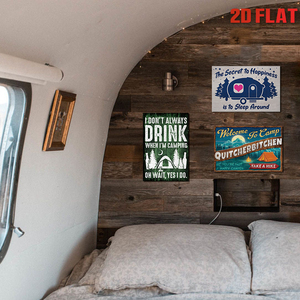 Juego de Letreros Metálicos Divertidos con Temática de <span class=keywords><strong>Camping</strong></span>, Decoración de Pared con Frases Retro para Campamentos al Aire Libre - Product Image 3