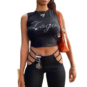 <span class=keywords><strong>Camiseta</strong></span> <span class=keywords><strong>Deportiva</strong></span> de Moda con Pedrería, Personalizada, de <span class=keywords><strong>Manga</strong></span> <span class=keywords><strong>Corta</strong></span>, Ajustada, Estilo Urbano, para <span class=keywords><strong>Mujer</strong></span>, Top Corto con Pedrería - Product Image 3