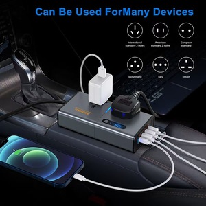 Portable 200W Camping en plein air onduleur universel 12V/220V voiture onduleur PD Charge rapide USB chargeur adaptateur pour la randonnée - Product Image 5