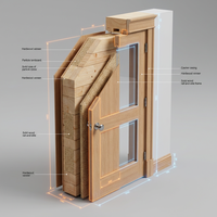 Porte Shaker en Polymère Blanc Pré-Apprêté Certifiée FSC Isolation Phonique Design Minimaliste Garantie 1 An Peignable DIY Intérieur Facile à Installer