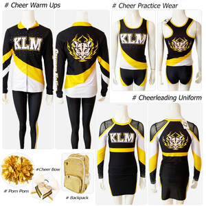 Normzl nhảy đội thực hành mặc cheerlead áo khoác và xà cạp cổ vũ đồng phục tùy chỉnh cổ vũ ấm áp Up Bộ đồ thể thao - Product Image 2