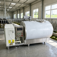 Réservoirs de Refroidissement de Lait Frais en Acier Inoxydable de Qualité Alimentaire, 800L et 3000L, pour Ferme Laitière, Stockage de Vin et Lait Brut - Vente en Gros