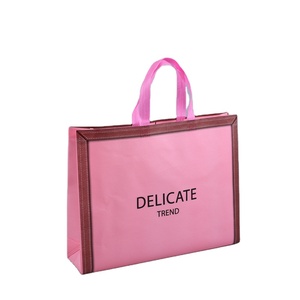 Bolsa no tejida personalizada, bolsas de mano recicladas, rosa, productos ecológicos, venta al por mayor, bolsa de compras reutilizable, logotipo personalizado - Product Image 1