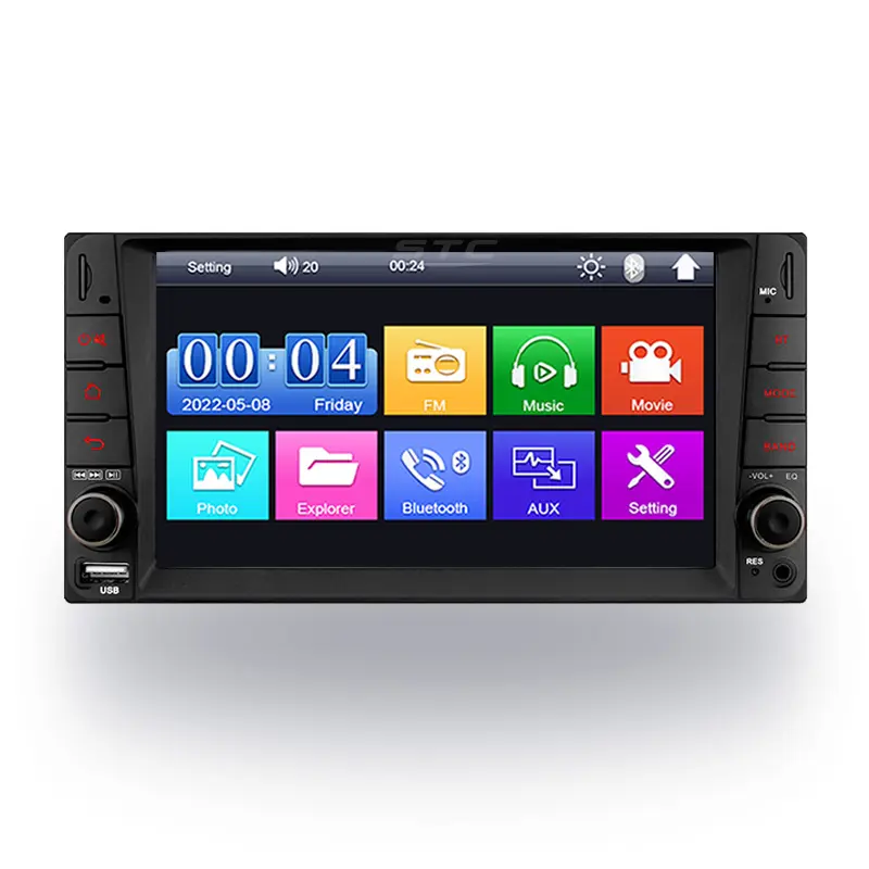 Reproductor de dvd universal para coche, reproductor Multimedia MP5, Carplay, Android, TFT, LCD, 2Din, vídeo, MP4, MP5, 7 pulgadas