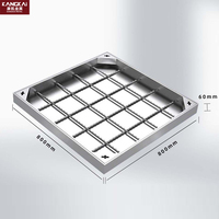 Couvercle de manhole croisé moderne haute résistance 800x800 pour zone industrielle routière