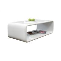 Table basse rectangulaire moderne en fibre de verre, style européen simple et luxueux, couleur et design personnalisables, mobilier de maison durable, OEM/ODM