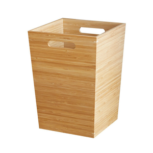 Bin Waste Natural Wooden Rectangle Rubbish Bin Waste Basket Trash Can
