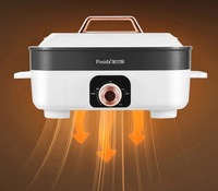 Multicuiseur électrique avec casseroles pour griller, cuire au four, faire bouillir le barbecue et la marmite 4L