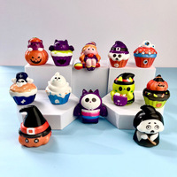 Nouvelle série Halloween transfrontalière : Jouets fantômes amusants en PU à rebond lent, à presser, pour la décompression, ornements, vente en gros