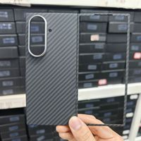 Étui de protection magnétique en fibre de carbone véritable personnalisé pour Z Fold7, protection militaire anti-chute pour les protecteurs d'écran et d'appareil photo