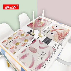 G & D Hause Dekoration Nordic Stil Tisch Flamingo Print für Speisesets Pad