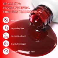Vernis Gel Transparent Rouge Effet Verre 15ml Sans TPO HEMA Gelée Translucide UV LED Soak Off Fournitures Onglerie OEM Logo Personnalisé
