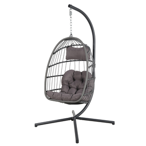 Columpio de Cesta para Exterior Económico, Silla Colgante de Metal con Cuerda para Balcón, Jardín y Patio - Product Image 3