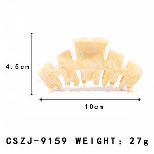 Pinza de Pelo Personalizada de Diseño, Color Beige, Hueca, de Alta Calidad, Pinza de Acetato para el Cabello, Moda Unisex - Product Image 2