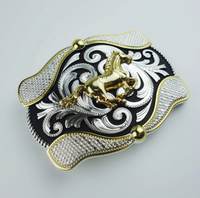 Grossistes personnalisables New Western Cowboy Boucle de ceinture Vintage Silvers Golds Boucle de ceinture