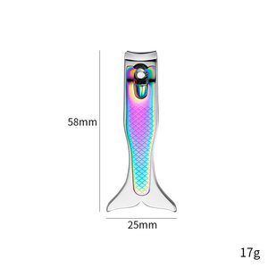 Hot Sale Newest 2pcs Colorful Titanium Fish Sharp <b>Nail</b> Clipper Cutter <b>Set</b> With Tin Box Pack - Product Image 2