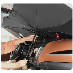 LOTUS 2024 yüksek kalite araba güneş gölge şemsiye UV koruma manuel açık araba şemsiyesi yaz Logo baskılı kozmetik kapları için