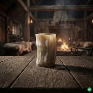 Handmade Buffalo Horn Drinking Mug Natural Horn Cup Viking Style Beer Glass Rustic Barware <b>Gift</b> for Home Restaurant - Product Image 1