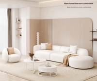 Ensemble de canapé chaise longue et table basse moderne et minimaliste, structure en bois, dessus en cuir microfibre, meubles multifonctionnels pour la maison