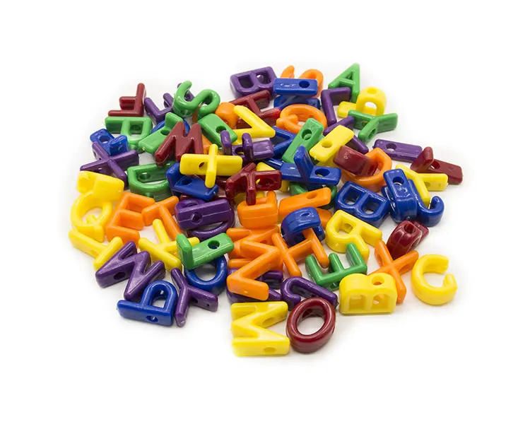Wholesale Colorful Large Learning Plastic Alphabet Letters Beads Kids Educational Toys