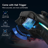 RGB ışık ve salon joystick ile EasySMX X15 PC denetleyici salonu tetikleyiciler, 2.4GHz kablosuz/mavi diş/kablolu gamepad