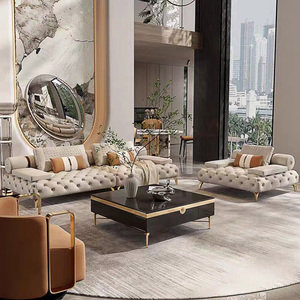 Divano Super grande di fascia alta italiano Super profondo salotto ampio divano da soggiorno Set di divani componibili in pelle moderna di lusso - Product Image 3