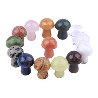 Mignons sculptures de champignons en pierre naturelle éco-responsable (Aventurine, Quartz Rose) pour la décoration intérieure