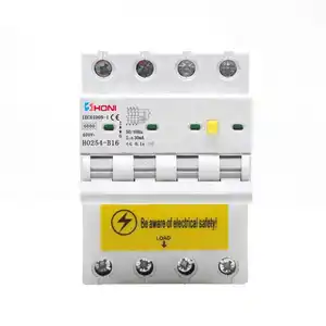 2P 4P RCBO 16A 25A 32A 40A 63A 100A Residual current circuit breaker with overload protection CE CB RCBO RCD